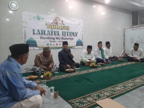 KH Musta’in Syafi’i Ajak Jamaah Lailatul Ijtima' Ranting Bulurejo Perkuat Amaliyah Aswaja